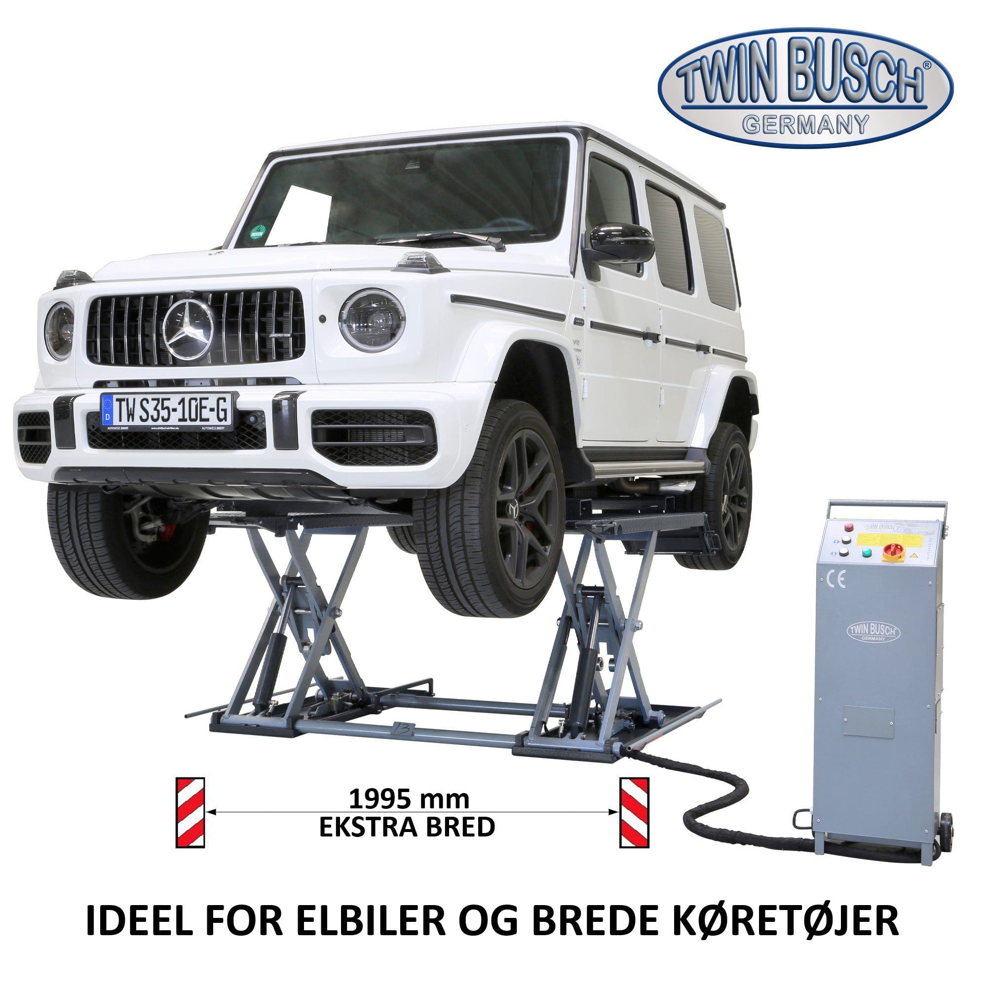 Mobil sakselift 3500 kg TwinBusch TWS3510E til autoværksted