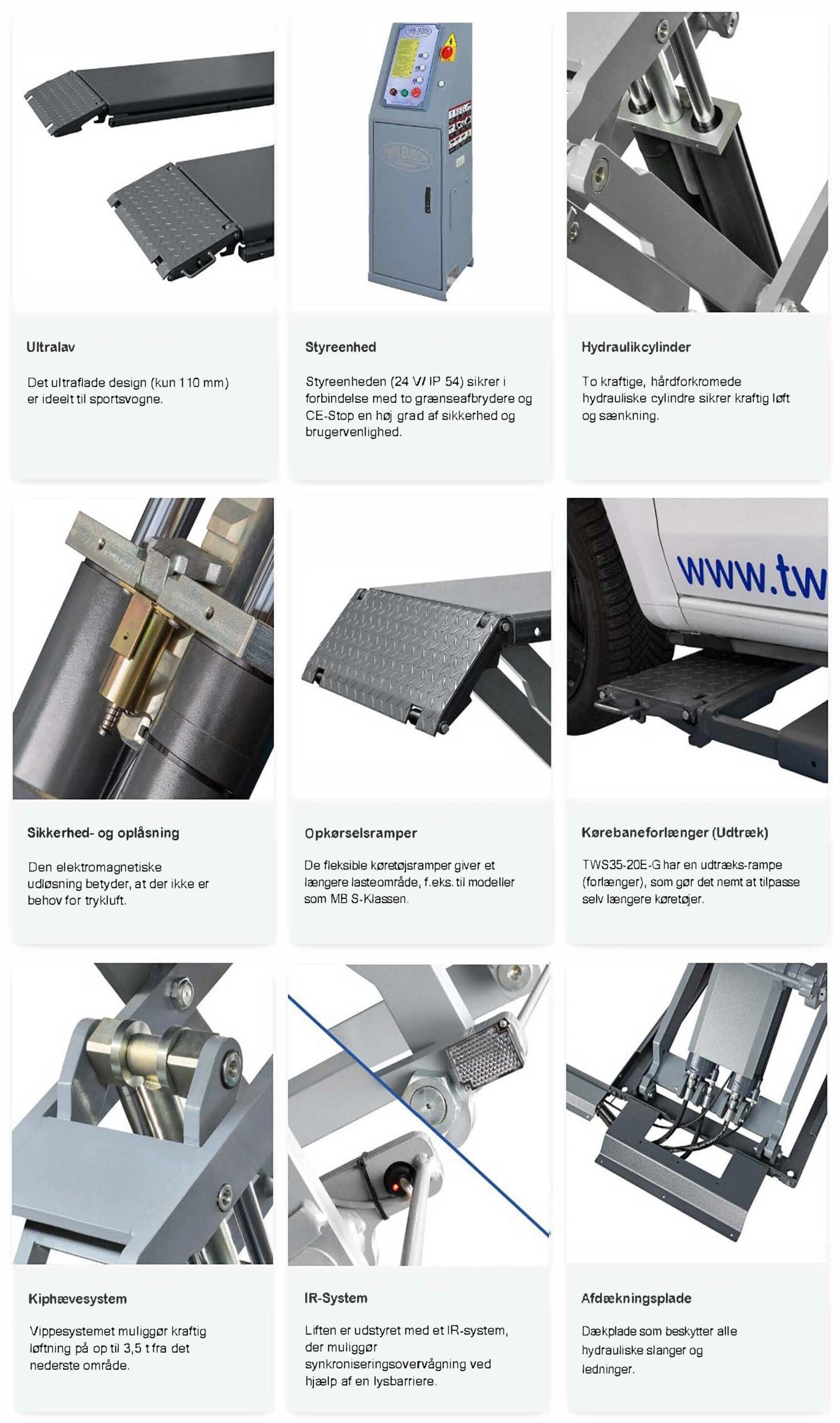 Sakselift TWS35-20-G beskrivelse