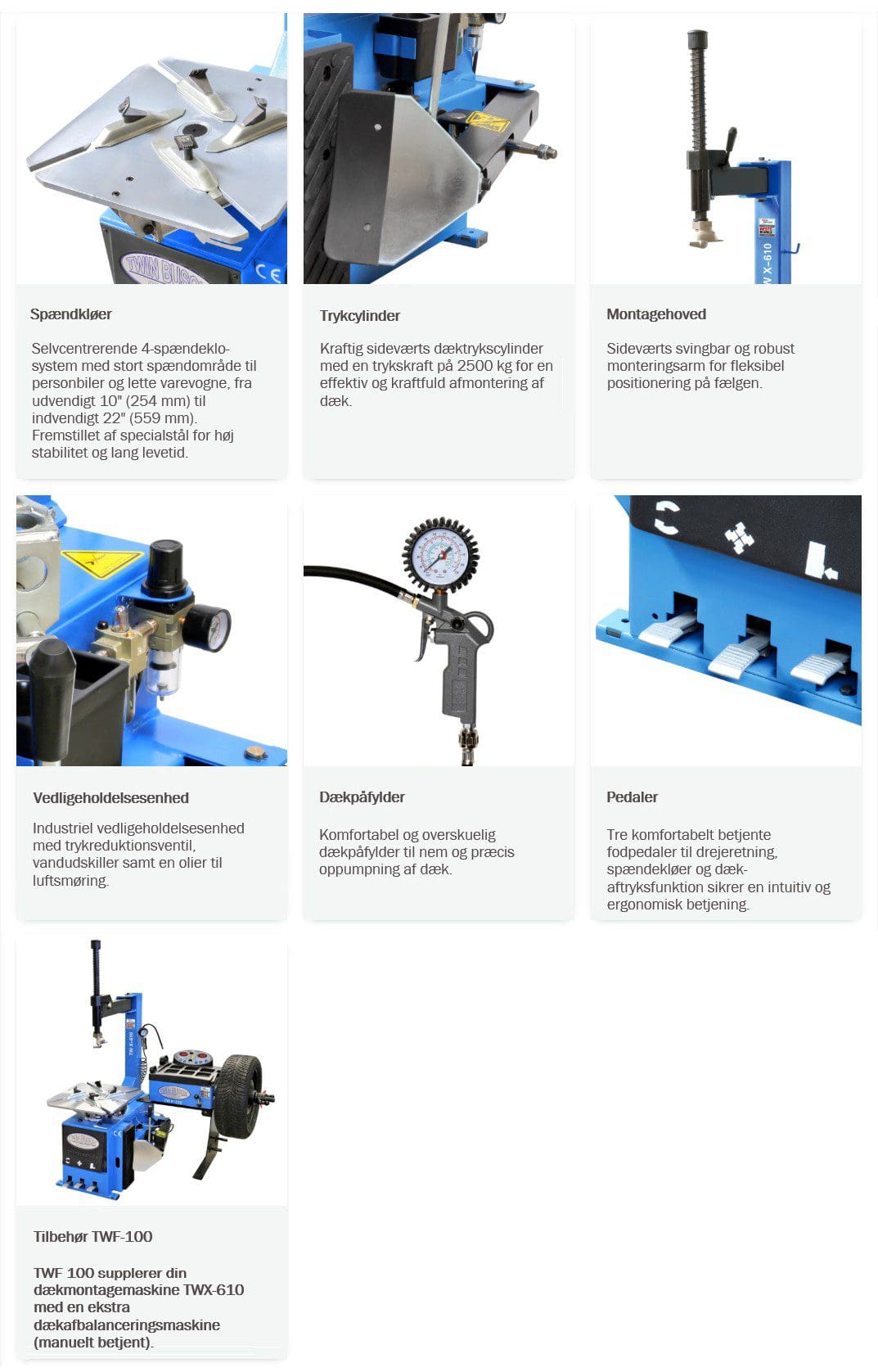 TWX-610 dækapparat produktinformation1