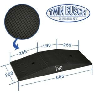 opkørselsrampe af gummi TWS3-GK-RAMP