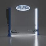 LED-belysning 2 søjlet lift m/bundramme