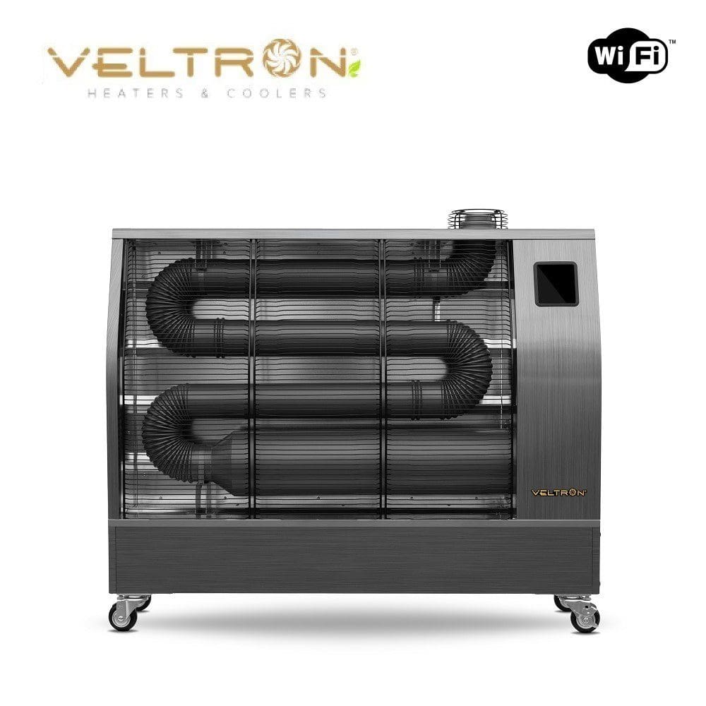 alt="Veltron DHOE-150 infrarød diesel varmeovn med WiFi kontrol"